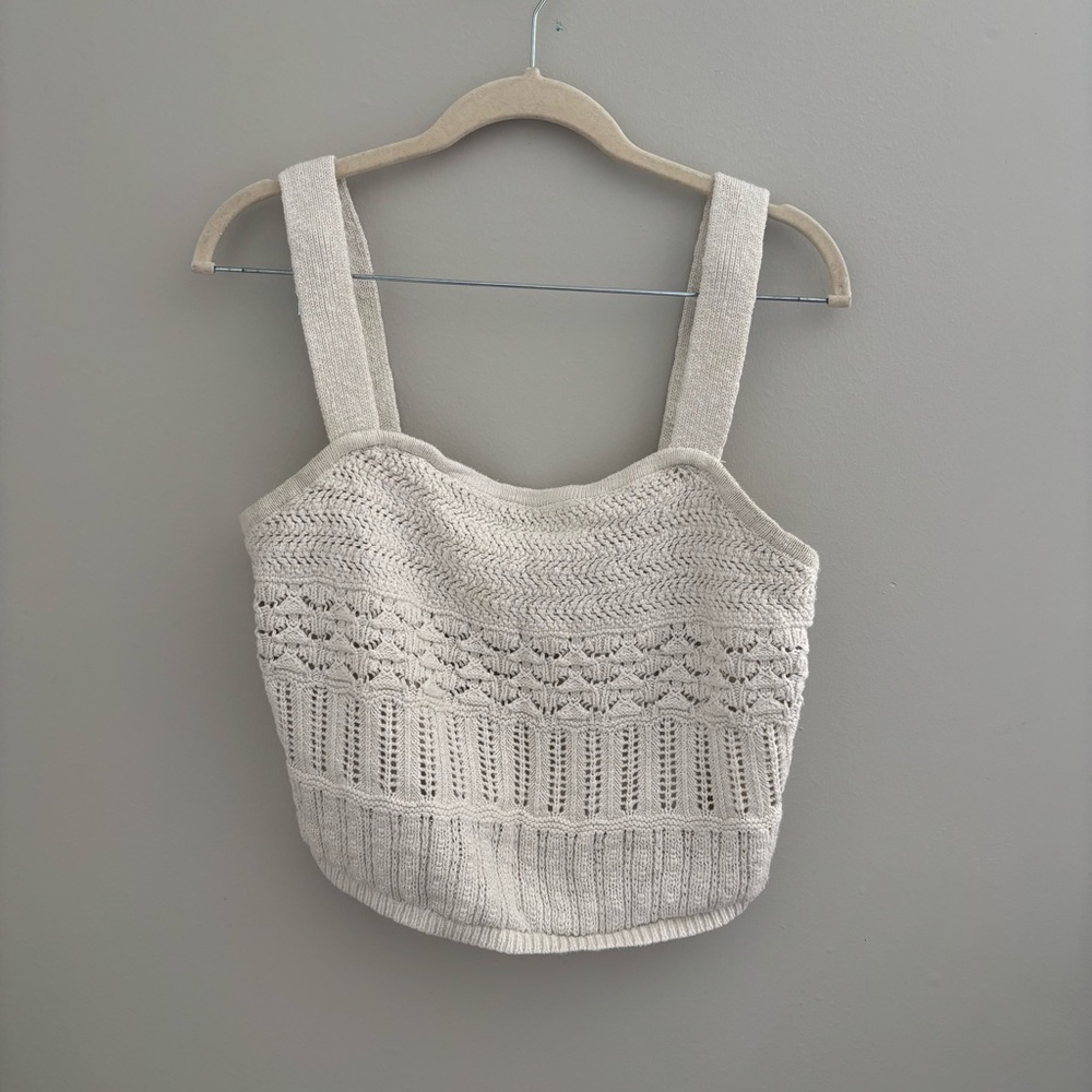 Abercrombie & Fitch Crochet Style Knit Tank Top